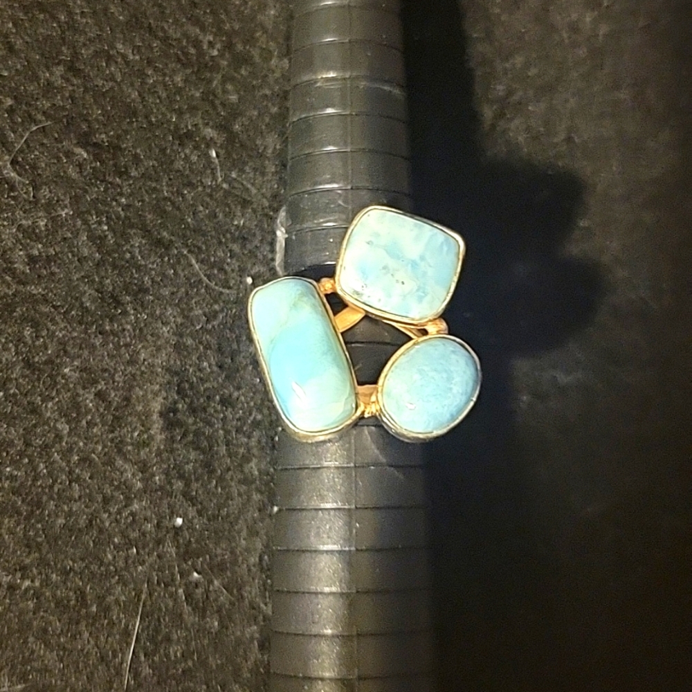 Larimar Sterling Ring - image 1